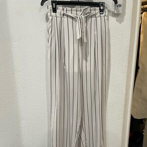 HYFVE Black and White Striped Pants